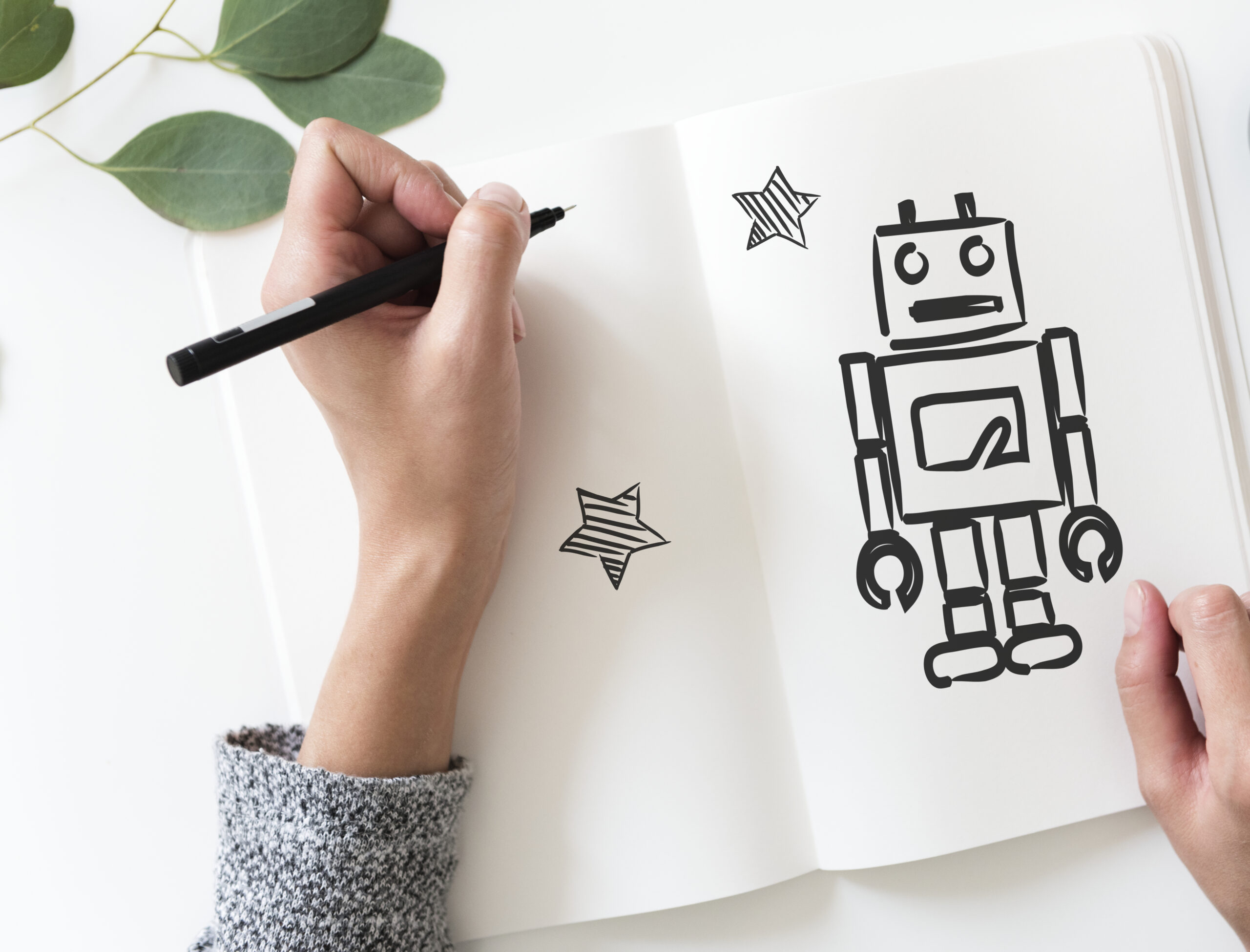 robot drawing