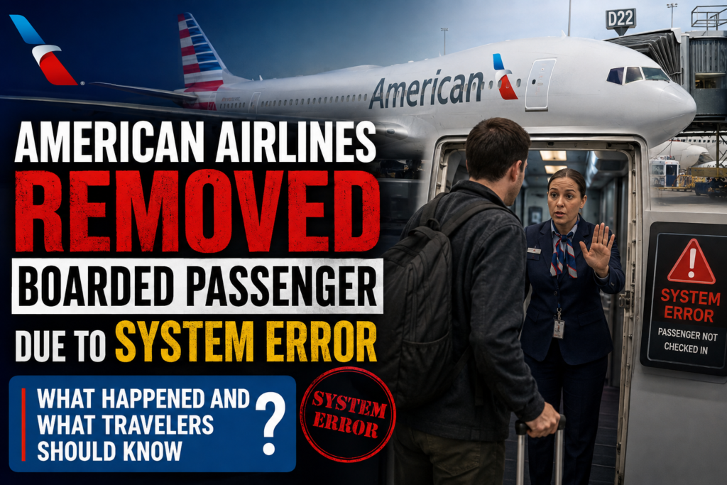 American Airlines Removed Boarded Passenger Due to System Error: What Happened? American Airlines removed boarded passenger due to system error