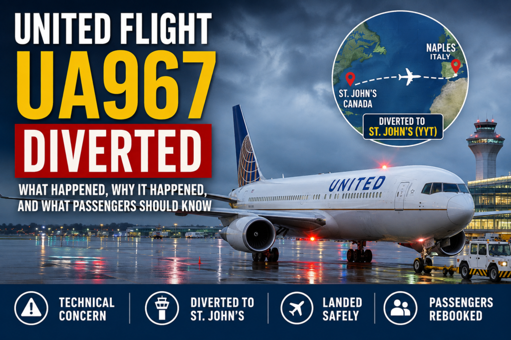united flight ua967 diverted