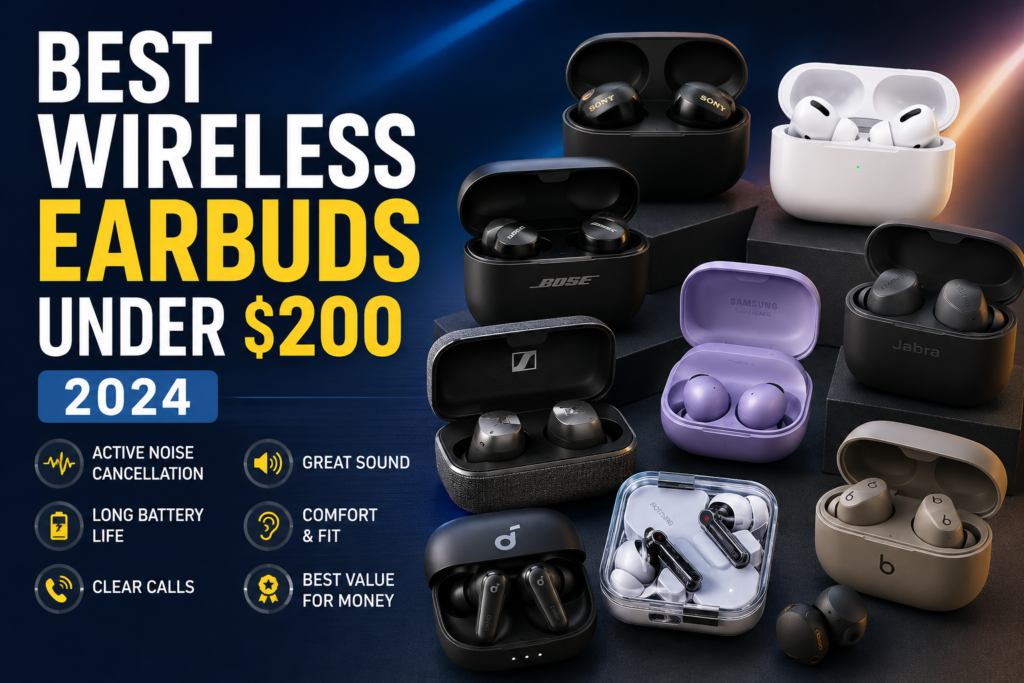 best wireless earbuds under 200 dollars 2024