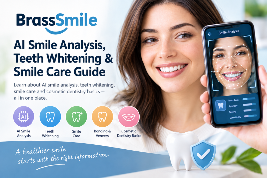 BrassSmile: AI Smile Analysis, Teeth Whitening and Smile Care Guide BrassSmile