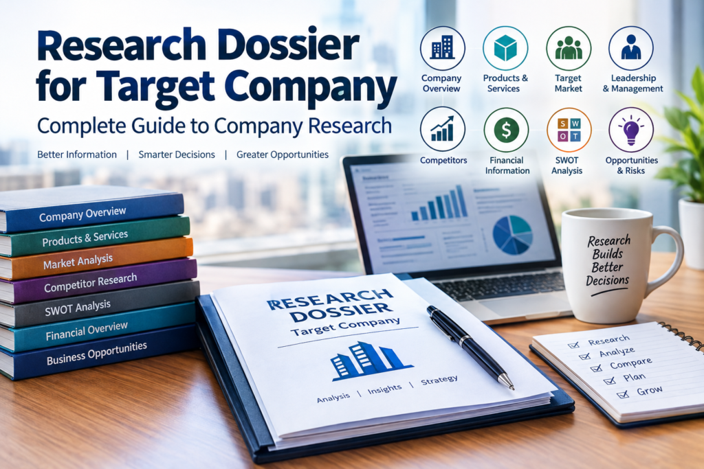 Research Dossier for Target Company: Complete Company Research Guide Research Dossier for Target Company