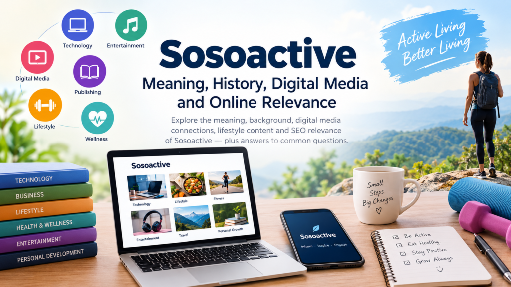 Sosoactive: Meaning, History, Digital Media & Online Guide Sosoactive